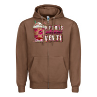 Chestnut V For is Valentine Venti Zipper Hoodie - CowhideDigitalArt