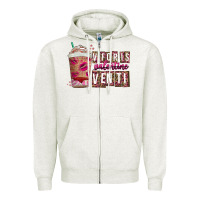 Oatmeal Heather V For is Valentine Venti Zipper Hoodie - CowhideDigitalArt