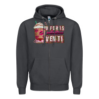 Smoke V For is Valentine Venti Zipper Hoodie - CowhideDigitalArt