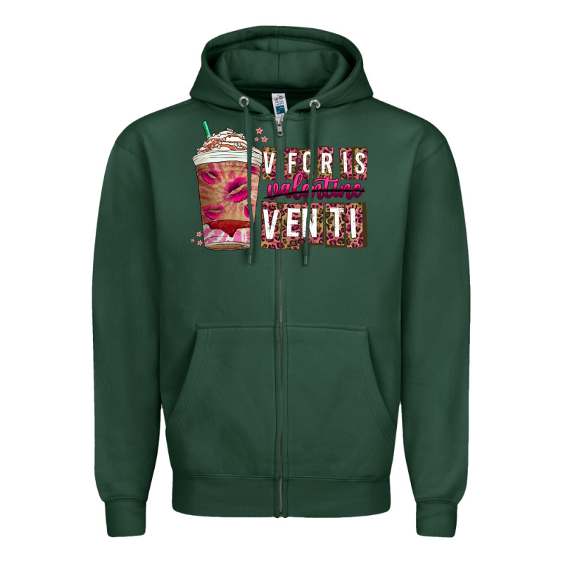 V For Is Valentine Venti Zipper Hoodie by CowhideDigitalArt | Teevron