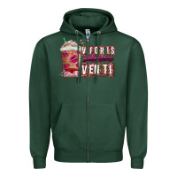 Sports Green V For is Valentine Venti Zipper Hoodie - CowhideDigitalArt