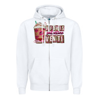 White V For is Valentine Venti Zipper Hoodie - CowhideDigitalArt