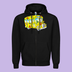 The Magic School Bus Zipper Hoodie Designed By Lanvoart