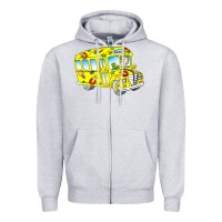 Heather Grey the magic school bus Zipper Hoodie - lanVoArt