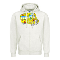 Oatmeal Heather the magic school bus Zipper Hoodie - lanVoArt