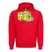 Red the magic school bus Zipper Hoodie - lanVoArt