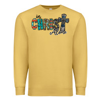 Antique Gold in christ alone Premium Sweatshirt - RacoonDesign