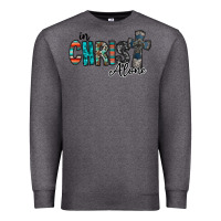 Charcoal Heather in christ alone Premium Sweatshirt - RacoonDesign