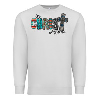 Dove Grey in christ alone Premium Sweatshirt - RacoonDesign