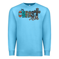 Ocean Blue in christ alone Premium Sweatshirt - RacoonDesign