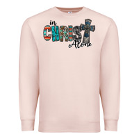 Pale Pink in christ alone Premium Sweatshirt - RacoonDesign