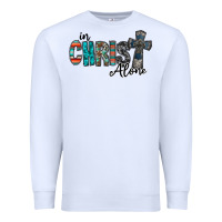 White in christ alone Premium Sweatshirt - RacoonDesign