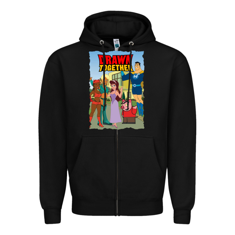 Drawn Together Zipper Hoodie by lanVoArt | Teevron