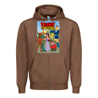 Chestnut drawn together Zipper Hoodie - lanVoArt