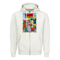 Oatmeal Heather drawn together Zipper Hoodie - lanVoArt