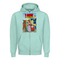 Seafoam drawn together Zipper Hoodie - lanVoArt