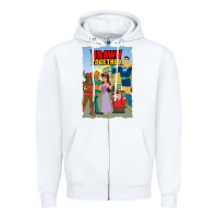 White drawn together Zipper Hoodie - lanVoArt