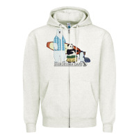 Oatmeal Heather shirokuma cafe Zipper Hoodie - lanVoArt