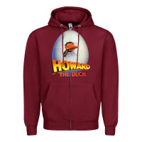 Burgundy howard the duck Zipper Hoodie - lanVoArt