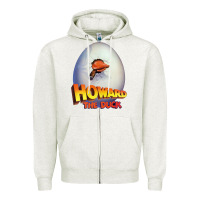 Oatmeal Heather howard the duck Zipper Hoodie - lanVoArt