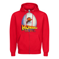 Red howard the duck Zipper Hoodie - lanVoArt