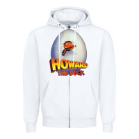 White howard the duck Zipper Hoodie - lanVoArt