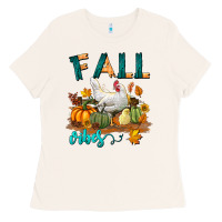 Bone Fall Vibes Chicken Ladies Tee - LillyAllenDesigns