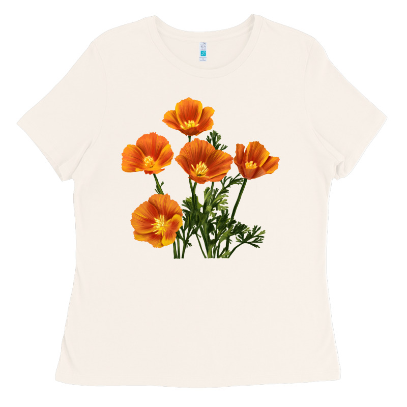 California Poppy Flower Ladies Tee by RanaPortraitStore | Teevron