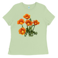 Matcha California Poppy Flower Ladies Tee - RanaPortraitStore
