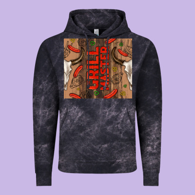 Grill Master With Bull Skull Vintage Hoodie Designed By Tumblerdesignbyshophia