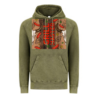 Vintage Olive grill master with bull skull Vintage Hoodie - TumblerDesignByShophia