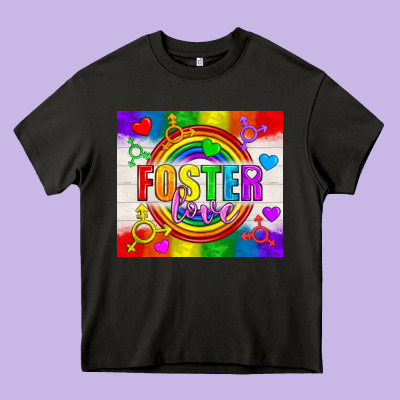 Foster Love Lgbtq+ Tumbler Heavy Core Tee Designed By Bundleandbundleshop