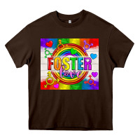 Chocolate Brown Foster Love LGBTQ+ Tumbler Heavy Core Tee - BundleAndBundleShop