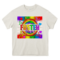 Cream Foster Love LGBTQ+ Tumbler Heavy Core Tee - BundleAndBundleShop