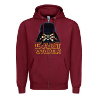 Burgundy dart vader Zipper Hoodie - lanVoArt