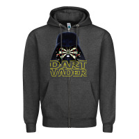 Charcoal Heather dart vader Zipper Hoodie - lanVoArt