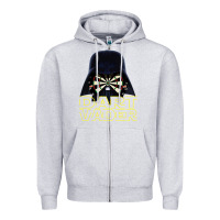 Heather Grey dart vader Zipper Hoodie - lanVoArt
