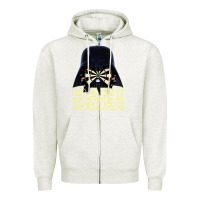 Oatmeal Heather dart vader Zipper Hoodie - lanVoArt