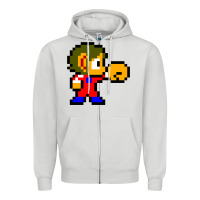 Dove Grey alex kidd 1 Zipper Hoodie - lanVoArt
