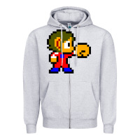 Heather Grey alex kidd 1 Zipper Hoodie - lanVoArt