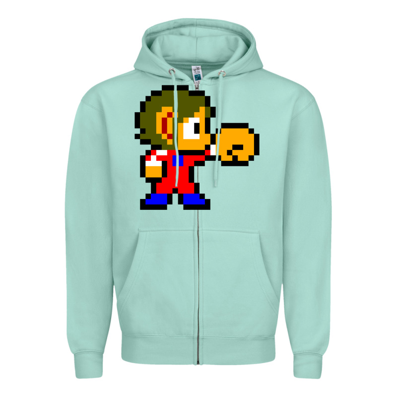 Alex Kidd 1 Zipper Hoodie by lanVoArt | Teevron
