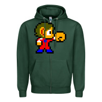Sports Green alex kidd 1 Zipper Hoodie - lanVoArt