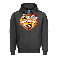 Charcoal Heather animaniacs best movie Zipper Hoodie - lanVoArt