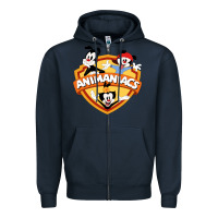 Navy animaniacs best movie Zipper Hoodie - lanVoArt