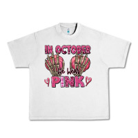 Lunar Rock in october we wear pink skeleton Urban Heavy Tee - texasbilliewilder