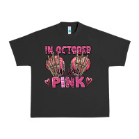 Pigment Black in october we wear pink skeleton Urban Heavy Tee - texasbilliewilder