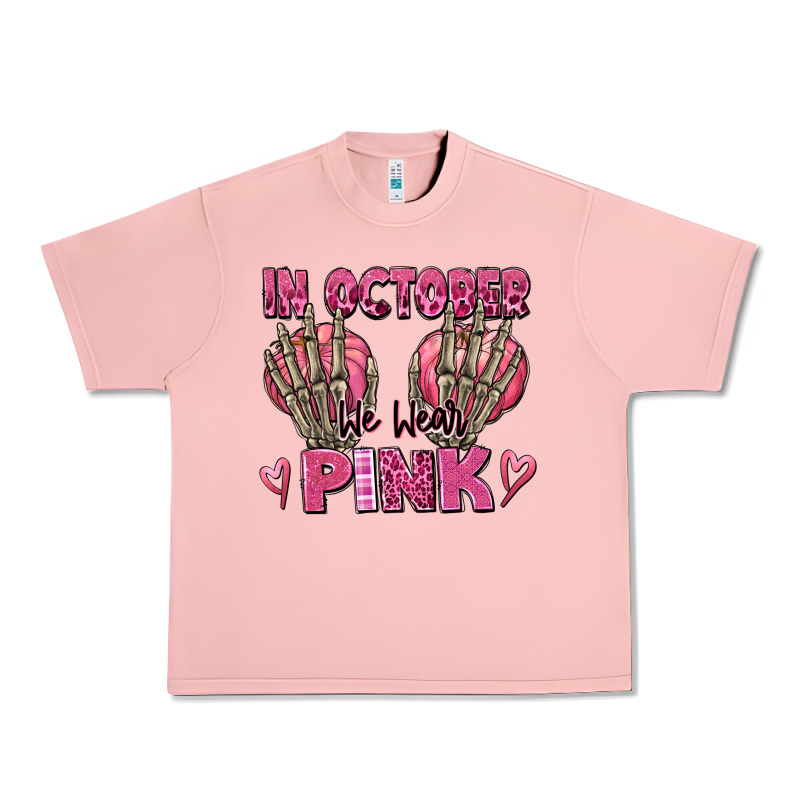 In October We Wear Pink Skeleton Urban Heavy Tee by texasbilliewilder | Teevron
