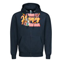 Navy One hoppy Mama Zipper Hoodie - LillyAllenDesigns