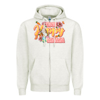Oatmeal Heather One hoppy Mama Zipper Hoodie - LillyAllenDesigns