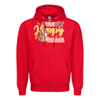 Red One hoppy Mama Zipper Hoodie - LillyAllenDesigns